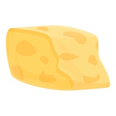 Cheese waste icon. Cartoon of cheese waste vector icon for web design isolated on white background