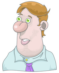 Tête d'homme aux yeux verts