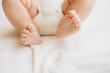baby feet close up