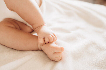 baby feet close up