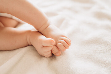 baby feet close up