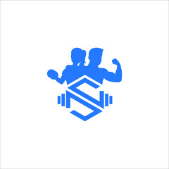 S GYM logo S GYM icon S GYM vector S GYM monogram S GYM letter S GYM minimalist S GYM triangle S GYM flat Unique modern flat abstract logo design  