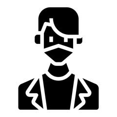 Teen Bartender icon for web element , webpage, application, card, printing, social media, posts etc.