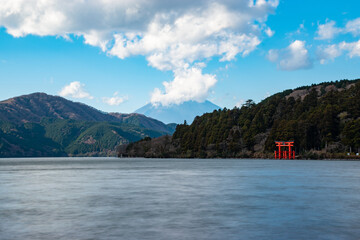 lake and mountains