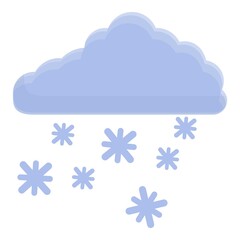 Winter cloud icon. Cartoon of winter cloud vector icon for web design isolated on white background