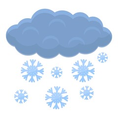 Snow winter cloud icon. Cartoon of snow winter cloud vector icon for web design isolated on white background