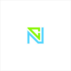 CN logo CN icon CN vector CN monogram CN letter CN minimalist CN triangle CN flat Unique modern flat abstract logo design  