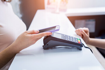 Mobile payments concept with modern NFC technology