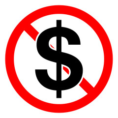 No money vector symbol. No Dollar sign