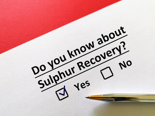 Questionnaire about oil and gas
