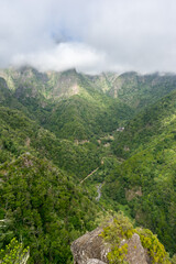 Mountain rainforest Valley view from Balcoes Levada, Madeira IslandMountain rainforest Valley view from Balcoes Levada, Madeira Island