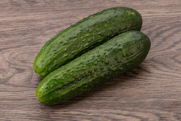 Ripe organic natural green cucumber