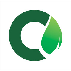 green nature leaf logo design