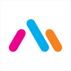 creative color letter font  logo design
