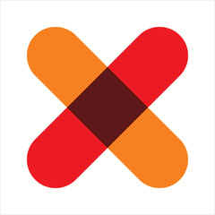 color letter x logo design