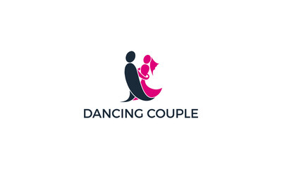 Dancing Couple Logo Design Vector