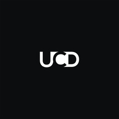 UCD logo UCD icon UCD vector UCD monogram UCD letter UCD minimalist UCD triangle UCD flat Unique modern flat abstract logo design 
