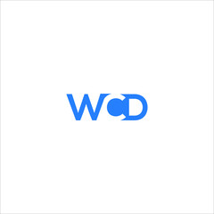 WCD logo WCD icon WCD vector WCD monogram WCD letter WCD minimalist WCD triangle WCD flat Unique modern flat abstract logo design 