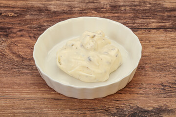 Caesar cream sauce with parmesan and herbs