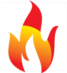 fire flame color logo design