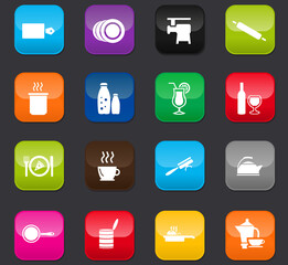 Food and kitchen icons set