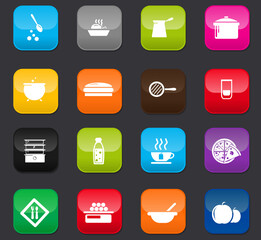 Food and kitchen icons set