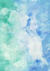 watercolor green and blue background, watercolor texture