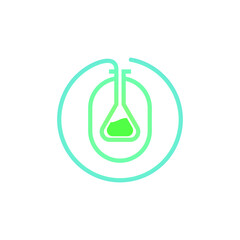 Science Chemist Beaker Laboratory Logo Design Concept