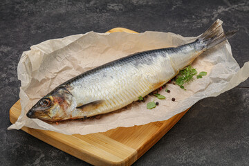 Salted Herring fish with pepper