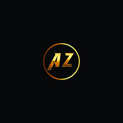 AZ logo AZ icon AZ vector AZ monogram AZ letter AZ minimalist AZ triangle AZ flat Unique modern flat abstract logo design 