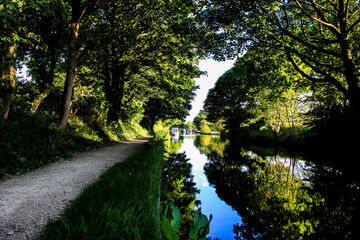 Fototapeta na wymiar reflection in the canal 