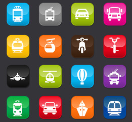 Public transport icons set