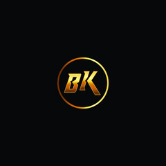 BK logo BK icon BK vector BK monogram BK letter BK minimalist BK triangle BK flat Unique modern flat abstract logo design 