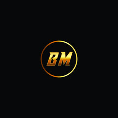 Fototapeta na wymiar BM logo BM icon BM vector BM monogram BM letter BM minimalist BM triangle BM flat Unique modern flat abstract logo design 