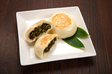 野沢菜漬物入りのお焼き