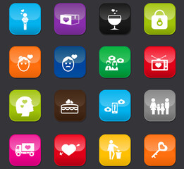 Fototapeta premium Valentine day icons set