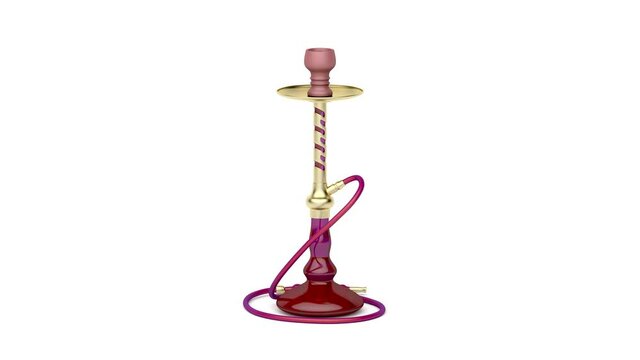 Colorful hookah on white background