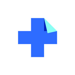 Medical Cross Document Paper Logo Design Concept