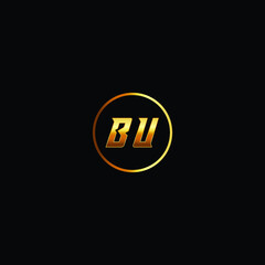 BU logo BU icon BU vector BU monogram BU letter BU minimalist BU triangle BU flat Unique modern flat abstract logo design 