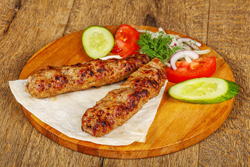 Beef skewer minced meat shashlik