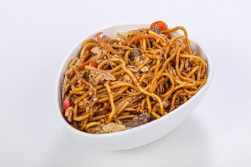 Wok with pork and vegetables