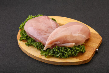 Raw chicken breast for cooking