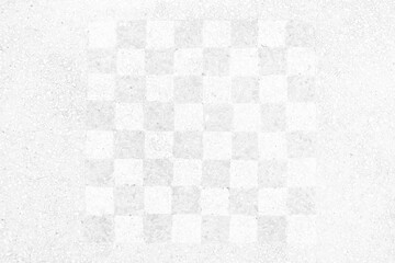Top View of White Chess Board Pattern on Sand Table.