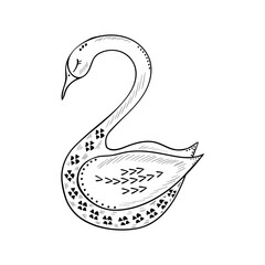 birds, scandinavian, b-w 2