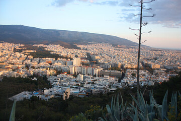 Panorama of Athens from Mount Likabet, Greece