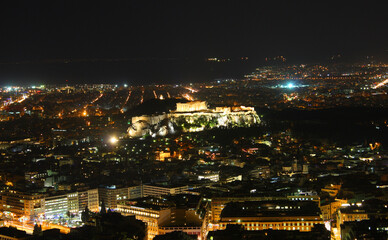 Panorama of Athens from Mount Likabet, Greece