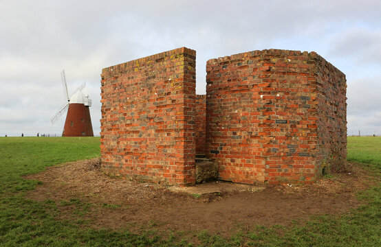 The Ruins of a WW2 High Frequency Direction Finding Station at Halnaker Hill in West Sussex, England.