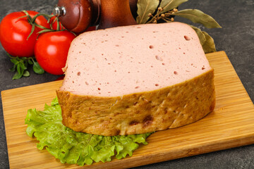 Homemade baked traditional meat loaf