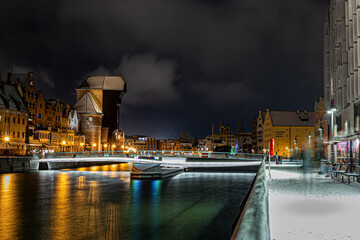 Żuraw w Gdańsku nocą © Micha