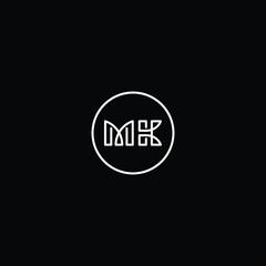 MK logo MK icon MK vector MK monogram MK letter MK minimalist MK triangle MK flat Unique abstract logo design  